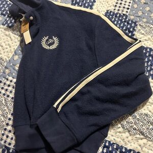 Victoria secret -pink Navy Blue Sweater with White Accents Pink
